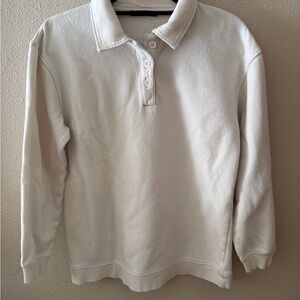 Zara Cream Buttoned Sweatshirt